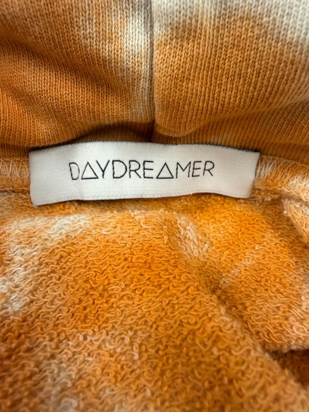 DAYDREAMER LA Rainbow Spiral Tie Dye Cropped Hoodie Sweatshirt Medium Made in US - Picture 6 of 7